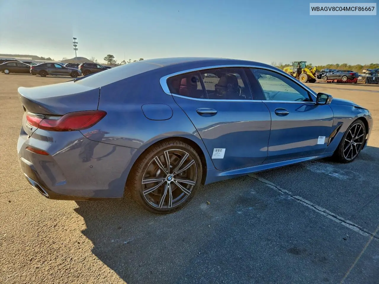 2021 BMW M850Xi VIN: WBAGV8C04MCF86667 Lot: 92425405