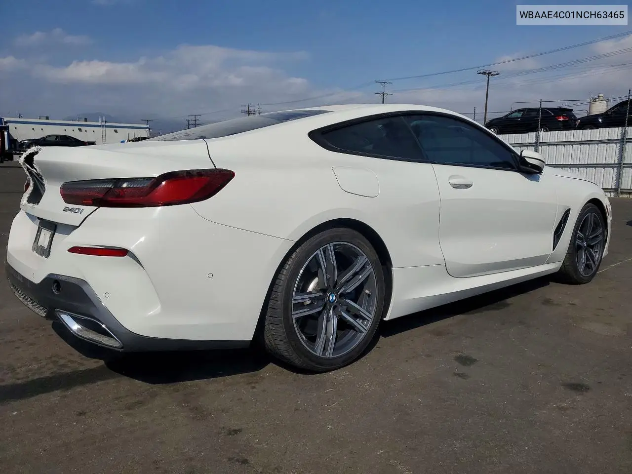 2022 BMW 840Xi VIN: WBAAE4C01NCH63465 Lot: 56871776