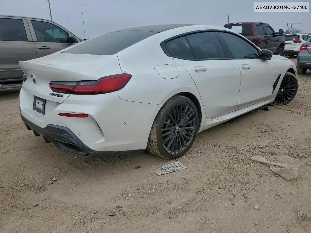 2022 BMW M850Xi VIN: WBAGV8C01NCH27406 Lot: 99515045