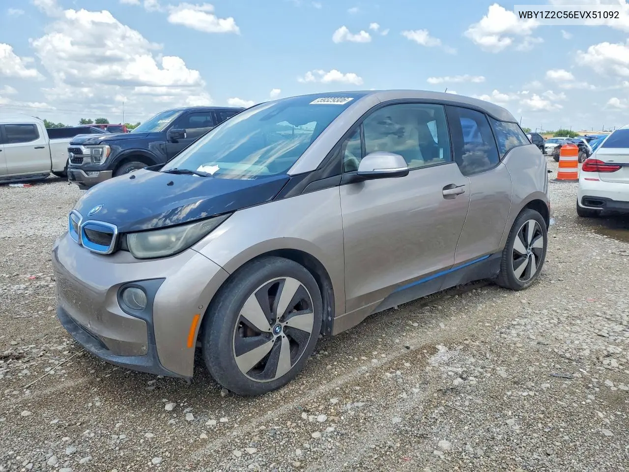 2014 BMW I3 Bev VIN: WBY1Z2C56EVX51092 Lot: 59329306