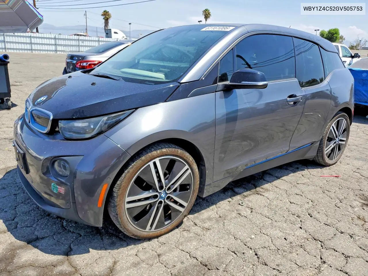 2016 BMW I3 Rex VIN: WBY1Z4C52GV505753 Lot: 61161086