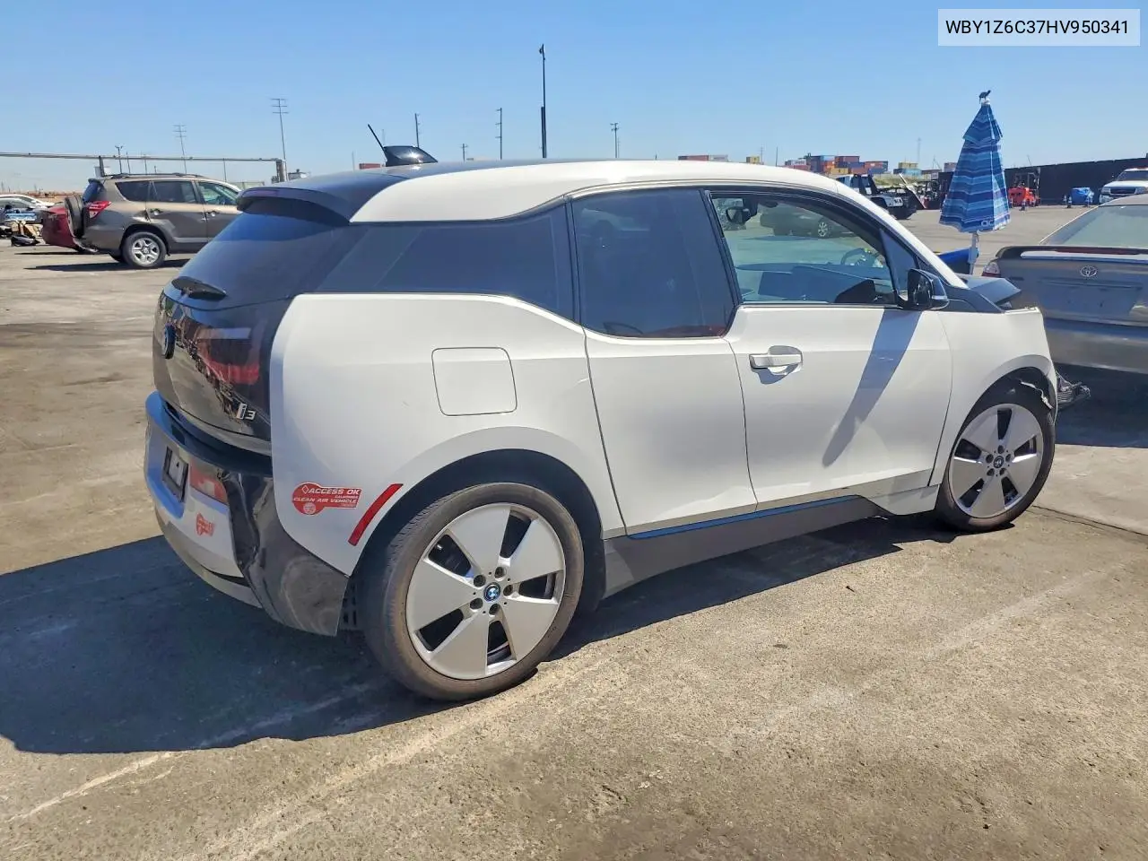 2017 BMW I3 Bev VIN: WBY1Z6C37HV950341 Lot: 46937886