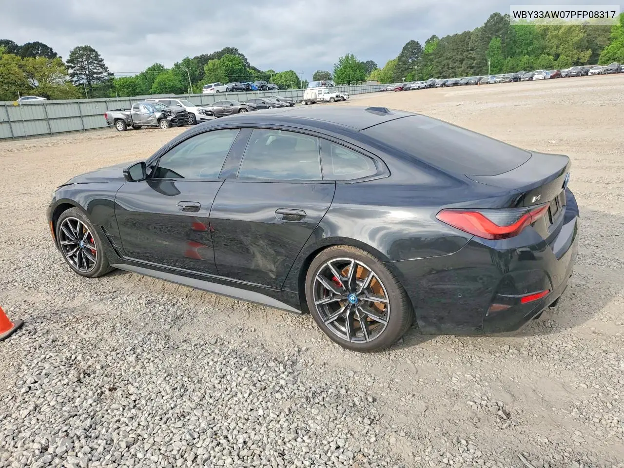 2023 BMW I4 M50 VIN: WBY33AW07PFP08317 Lot: 49570806