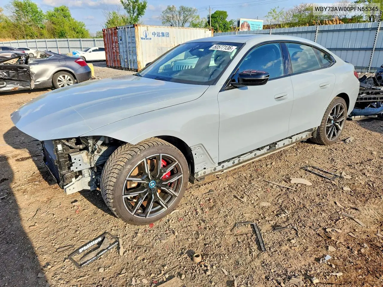 2023 BMW I4 Edrive 40 VIN: WBY73AW00PFN55345 Lot: 50577136