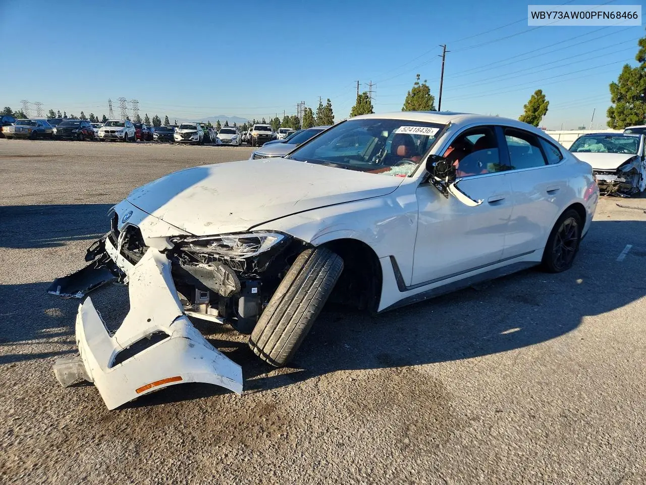 2023 BMW I4 Edrive 40 VIN: WBY73AW00PFN68466 Lot: 52418436