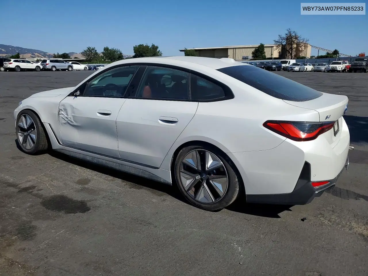 2023 BMW I4 Edrive 40 VIN: WBY73AW07PFN85233 Lot: 57272936