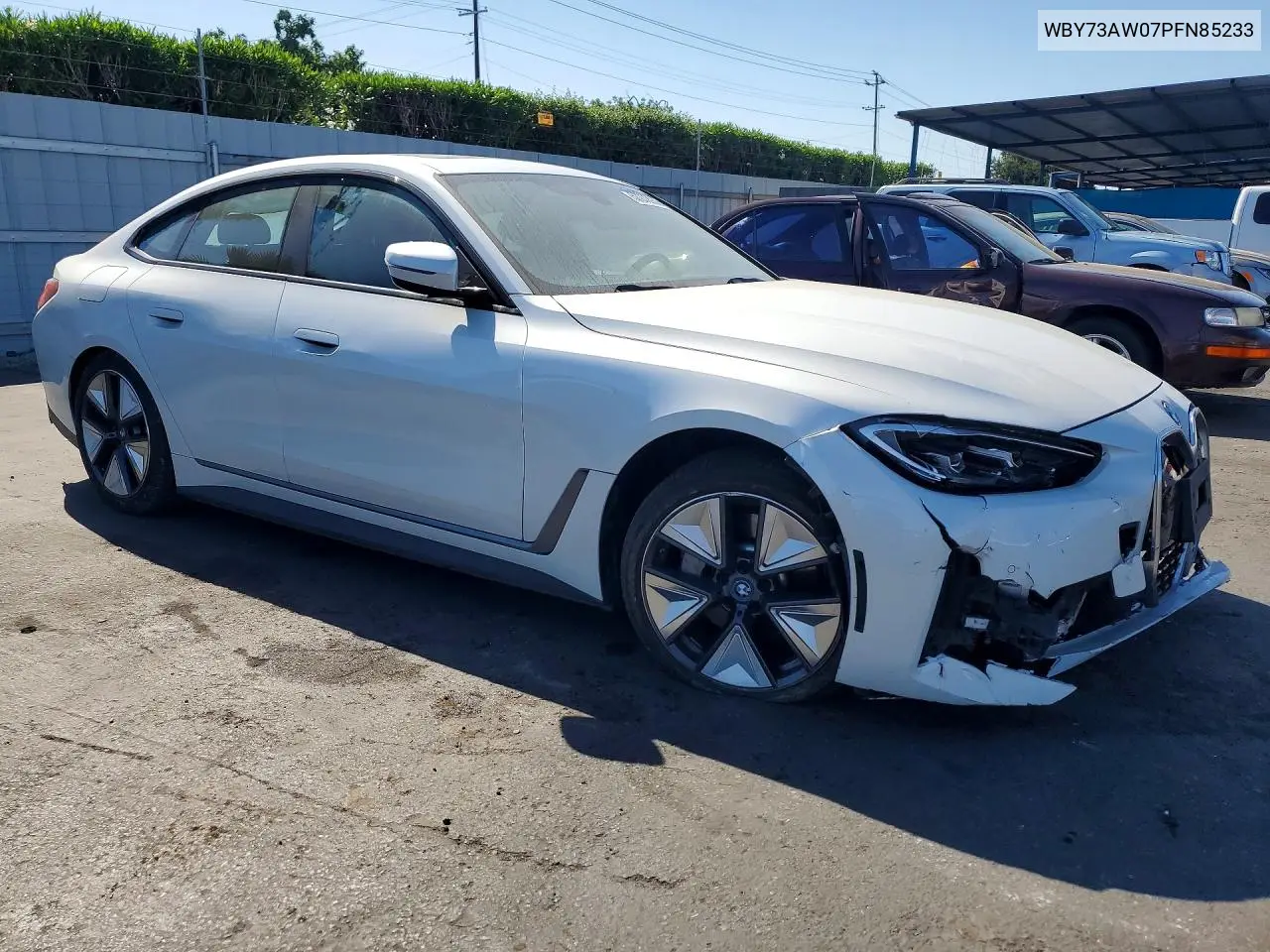 2023 BMW I4 Edrive 40 VIN: WBY73AW07PFN85233 Lot: 57272936