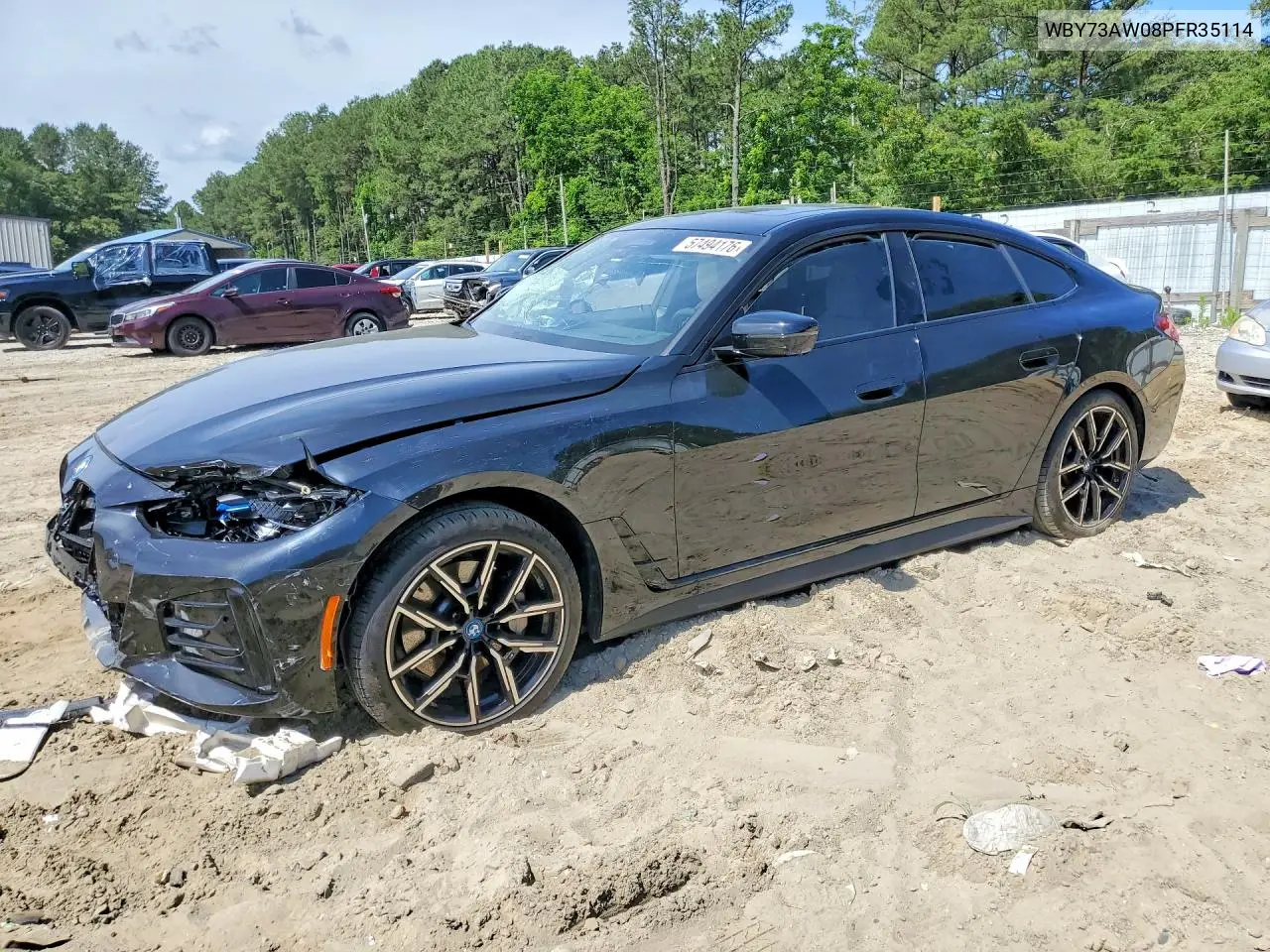 2023 BMW I4 Edrive 40 VIN: WBY73AW08PFR35114 Lot: 57494176