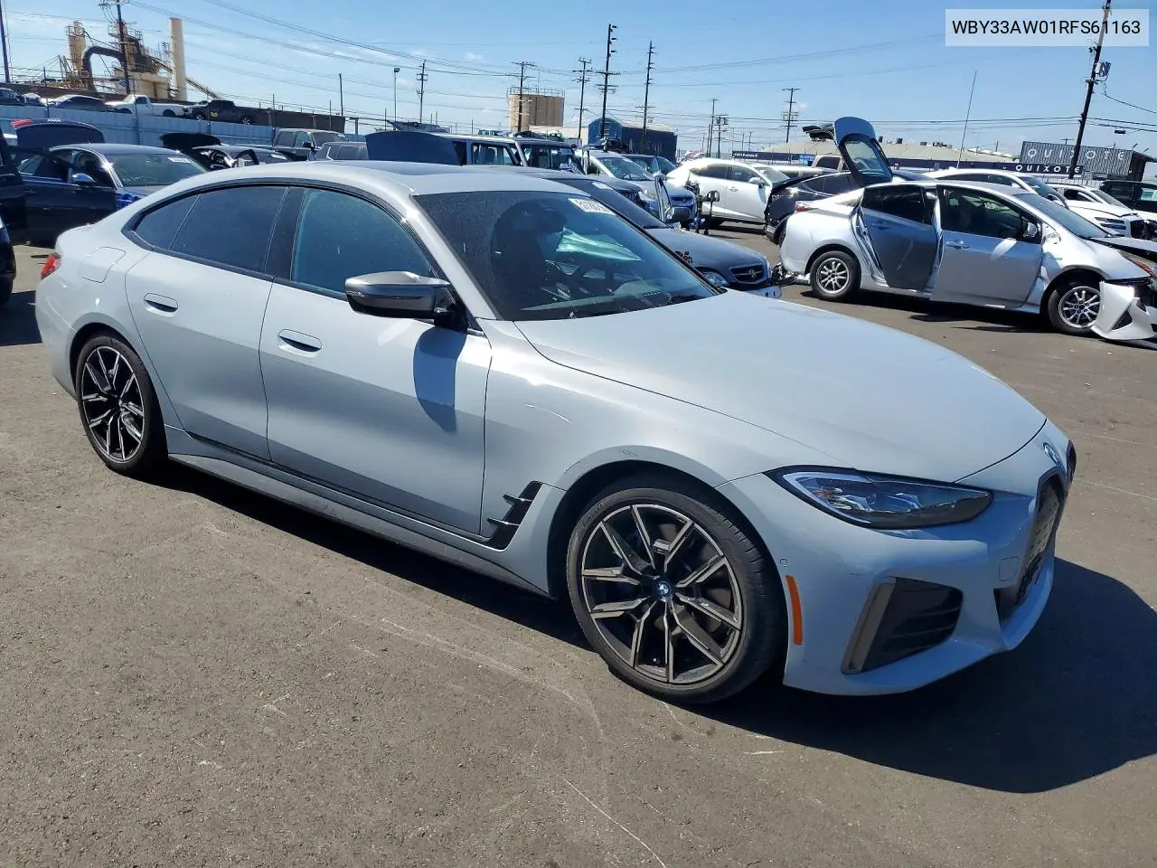 2024 BMW I4 M50 VIN: WBY33AW01RFS61163 Lot: 51186756