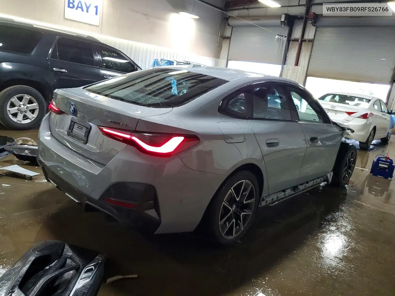 2024 BMW I4 xDrive 40 VIN: WBY83FB09RFS26766 Lot: 51496526