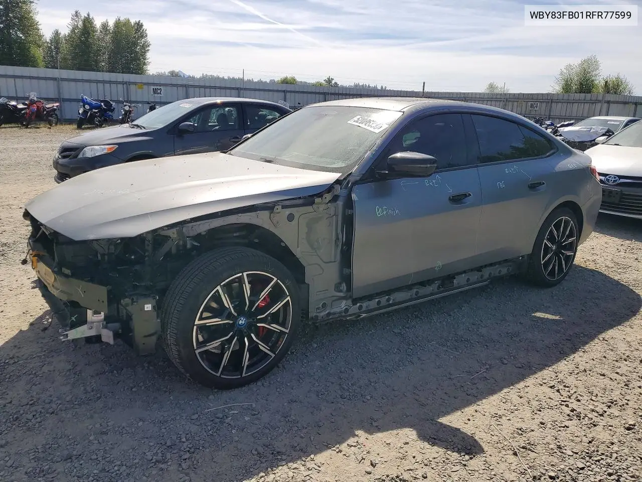 2024 BMW I4 xDrive 40 VIN: WBY83FB01RFR77599 Lot: 52086396