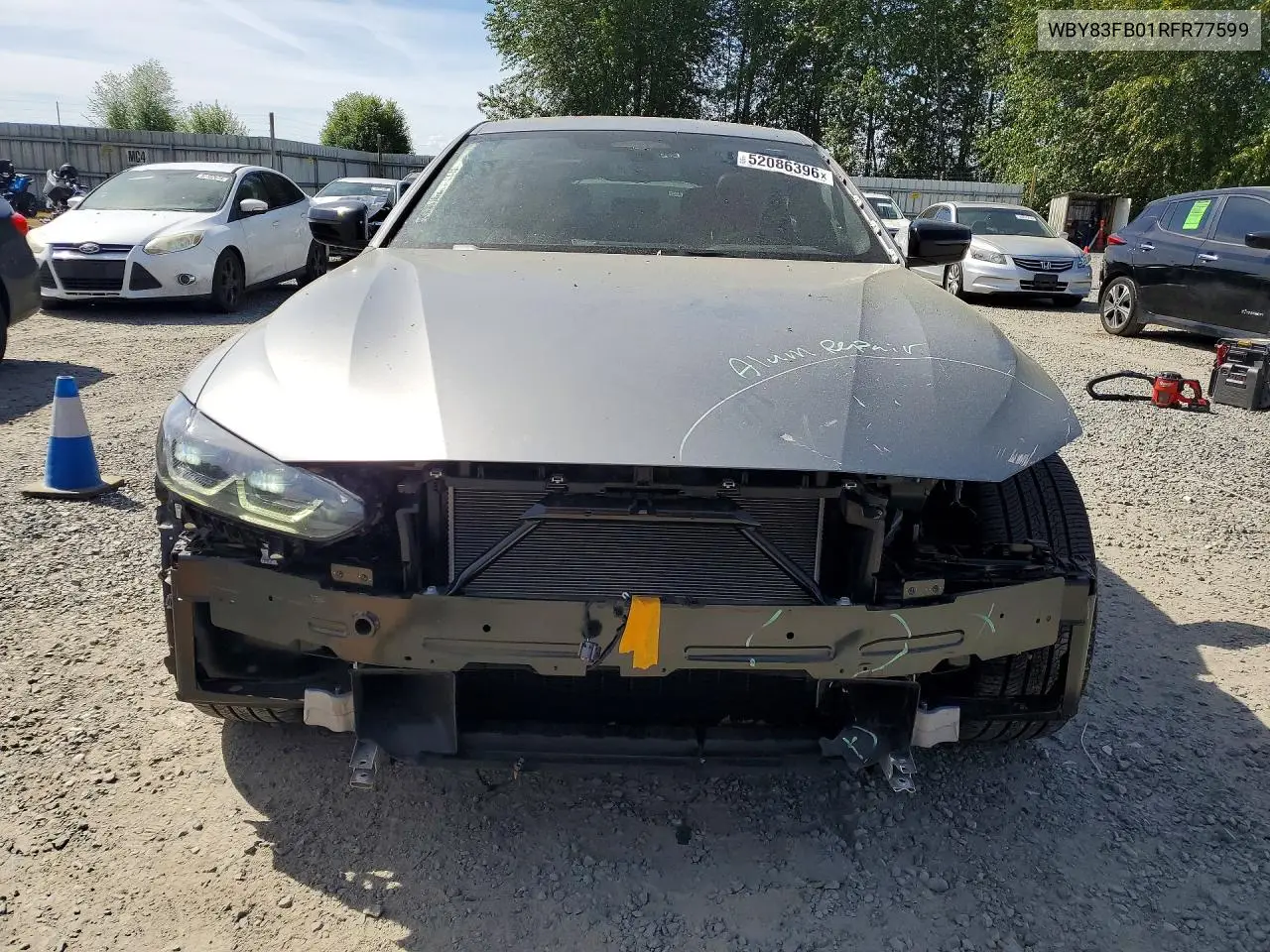 2024 BMW I4 xDrive 40 VIN: WBY83FB01RFR77599 Lot: 52086396