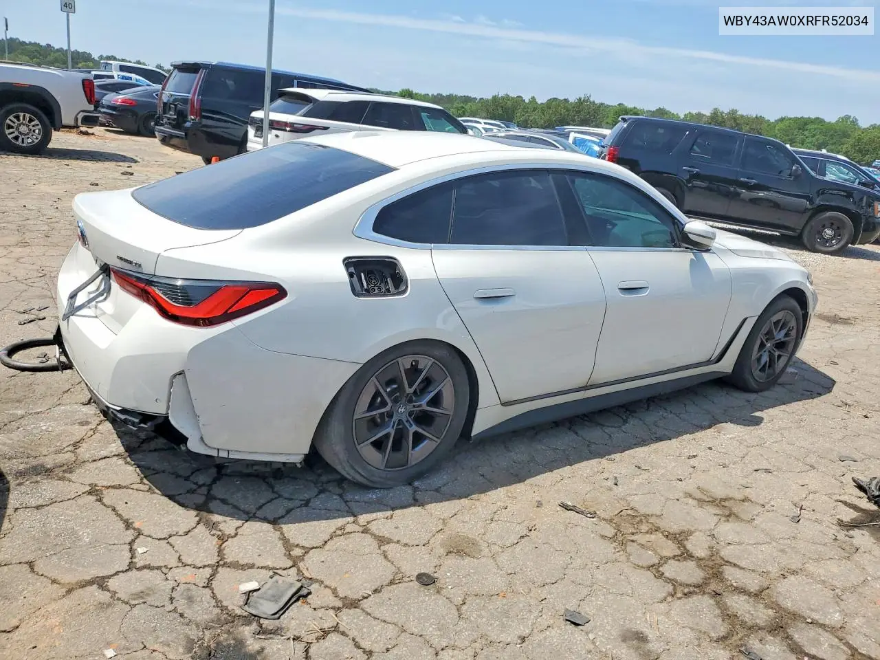 2024 BMW I4 Edrive 35 VIN: WBY43AW0XRFR52034 Lot: 52983596