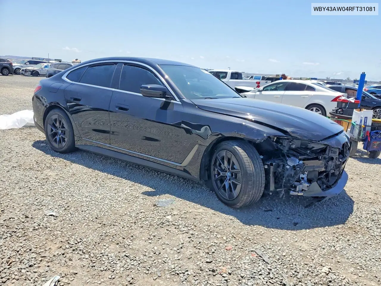 2024 BMW I4 Edrive 35 VIN: WBY43AW04RFT31081 Lot: 53790966