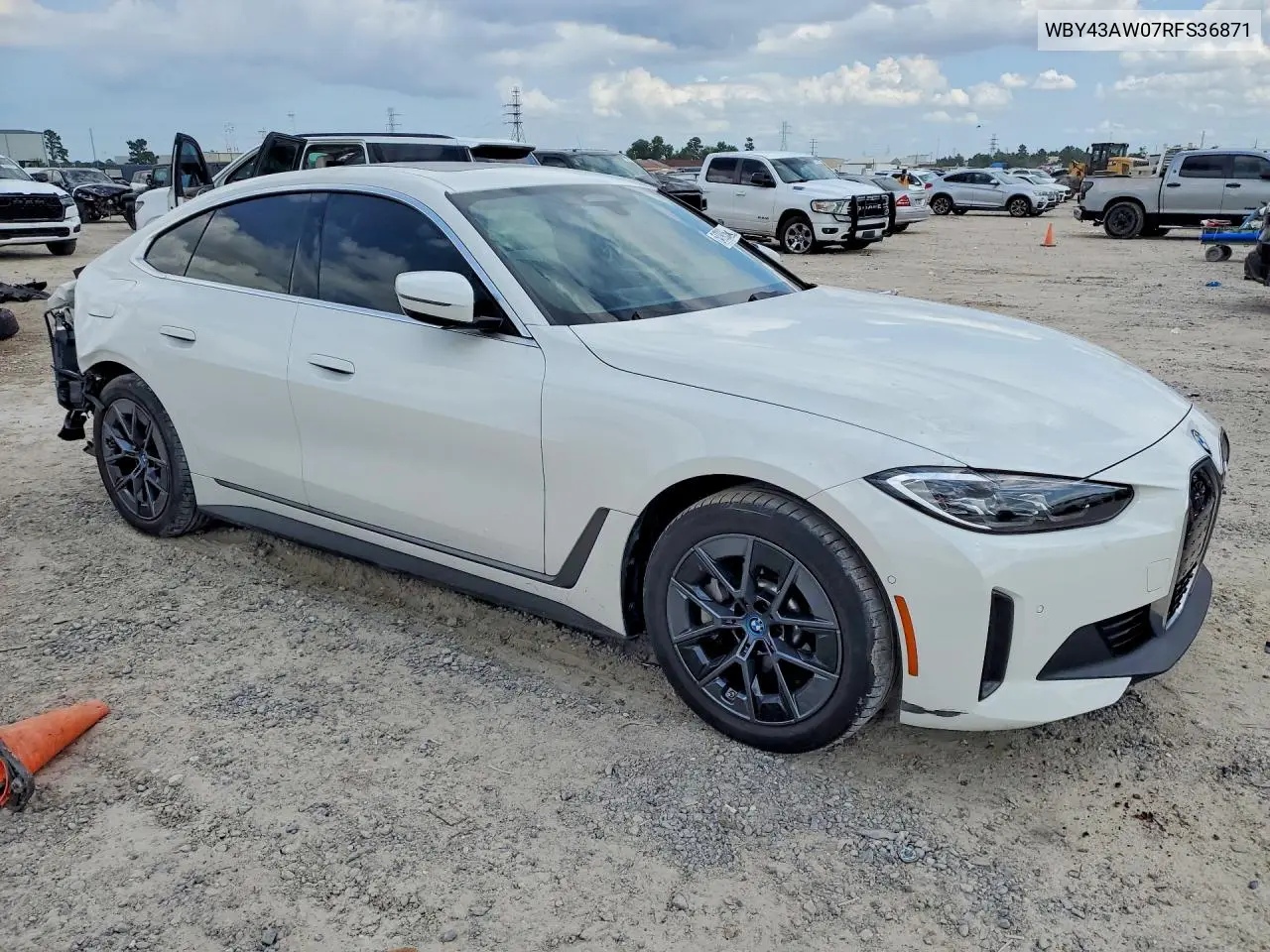 2024 BMW I4 Edrive 35 VIN: WBY43AW07RFS36871 Lot: 54798366