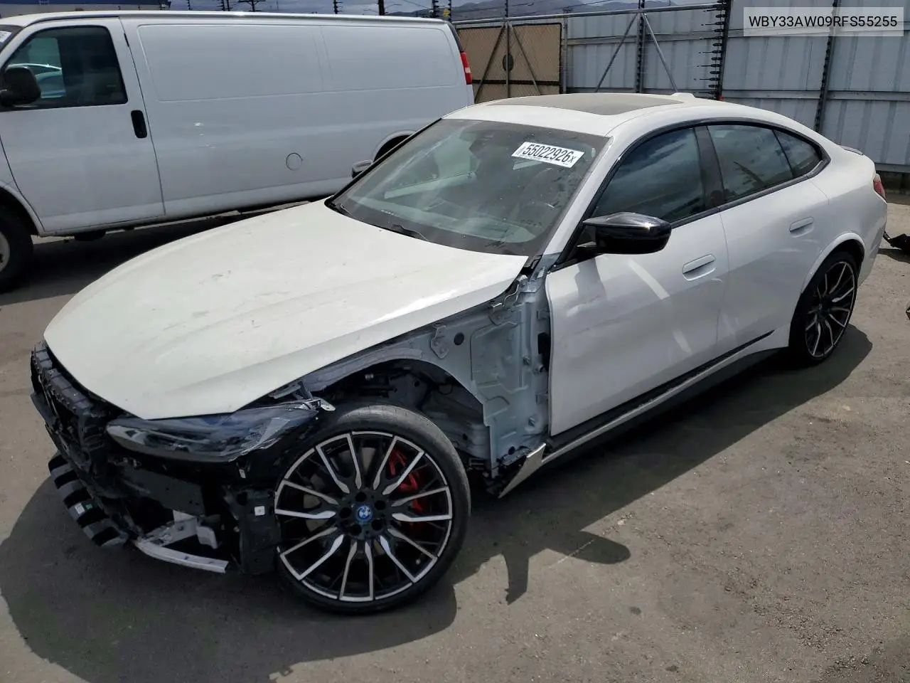 2024 BMW I4 M50 VIN: WBY33AW09RFS55255 Lot: 55022926