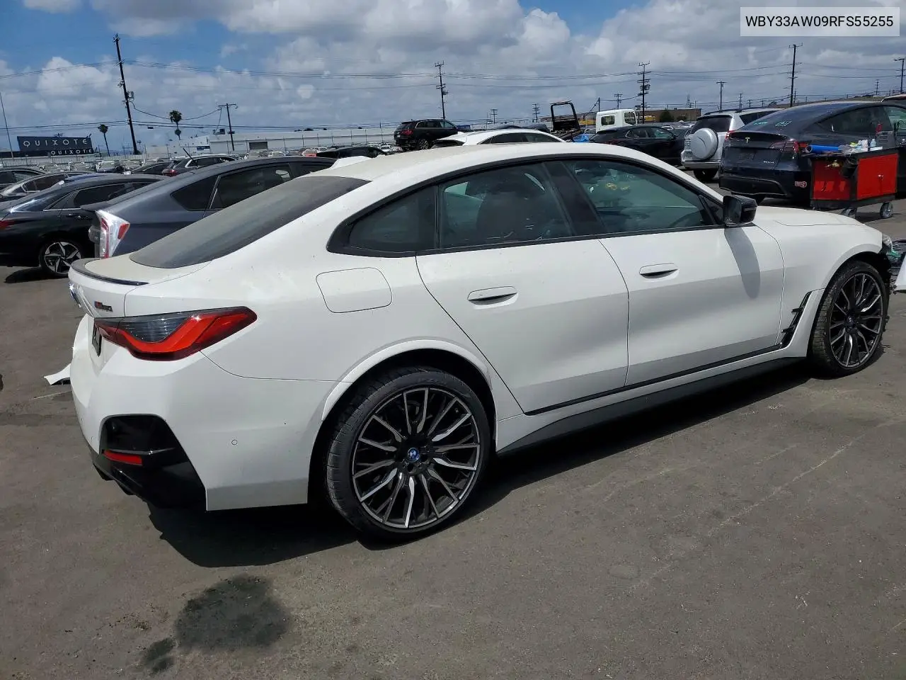 2024 BMW I4 M50 VIN: WBY33AW09RFS55255 Lot: 55022926