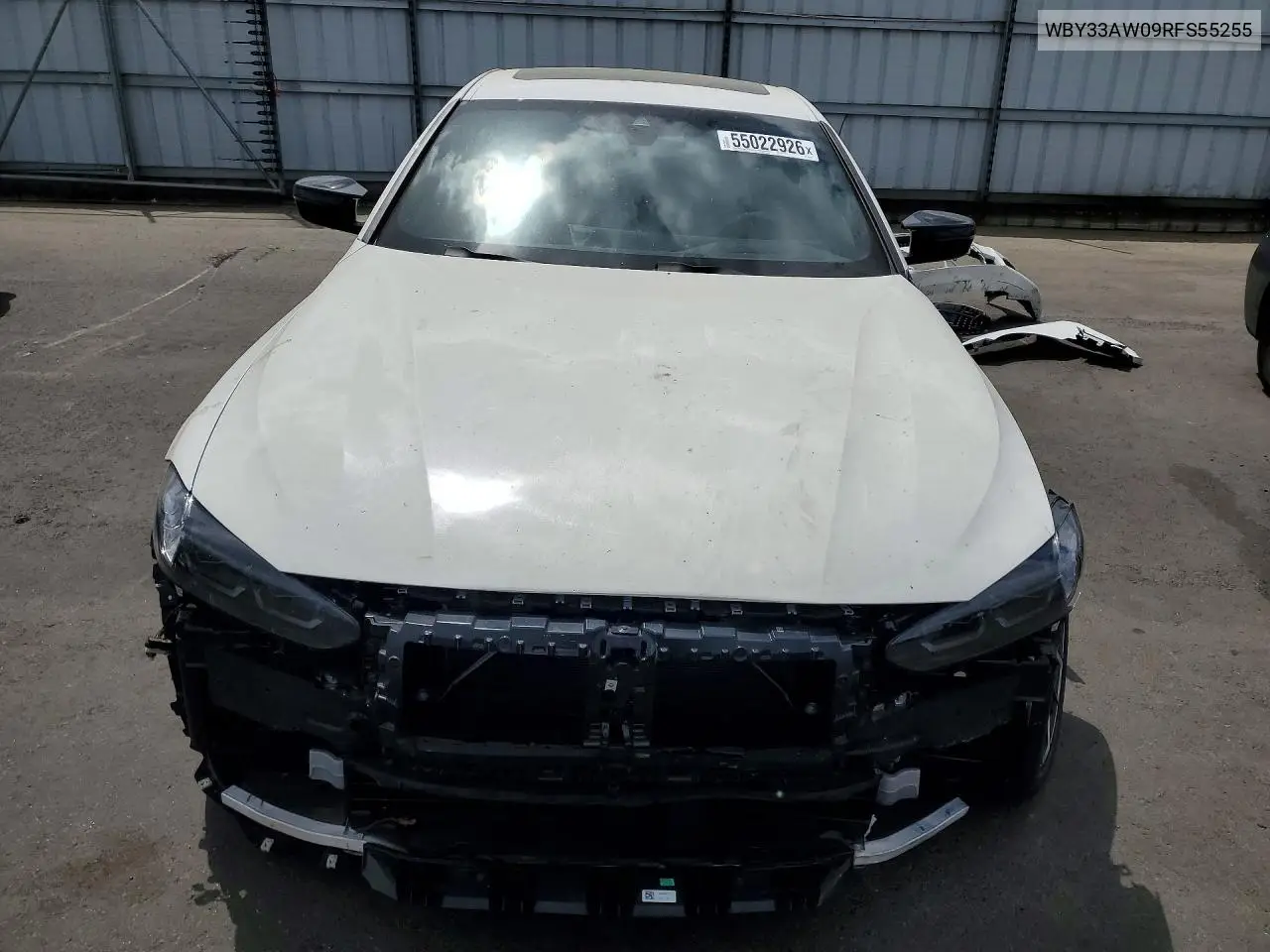 2024 BMW I4 M50 VIN: WBY33AW09RFS55255 Lot: 55022926