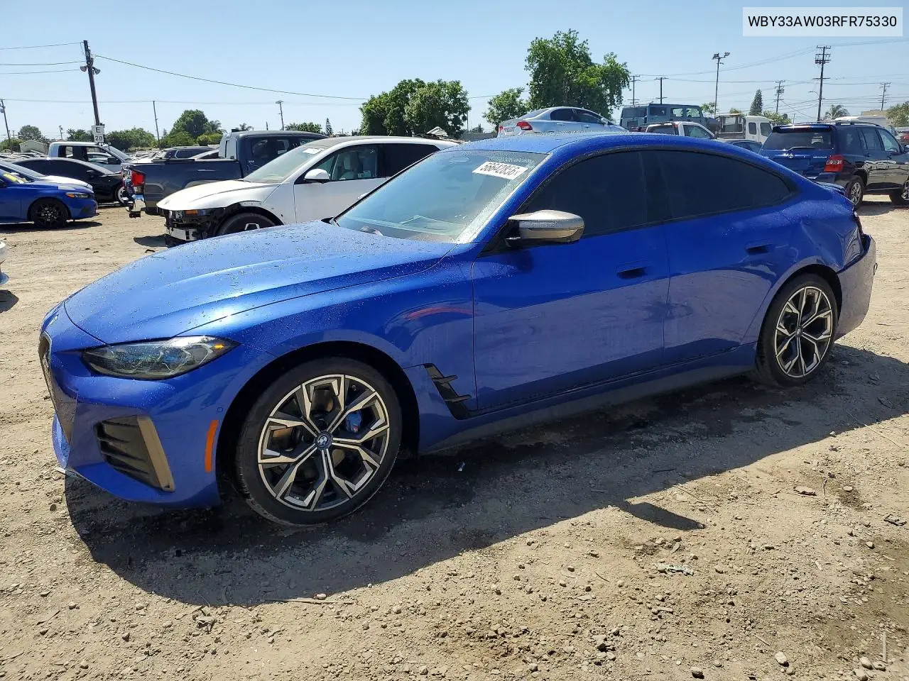 2024 BMW I4 M50 VIN: WBY33AW03RFR75330 Lot: 56642856
