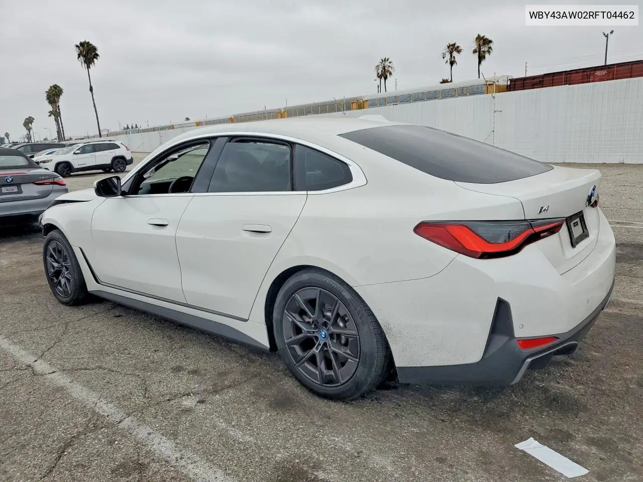 2024 BMW I4 Edrive 35 VIN: WBY43AW02RFT04462 Lot: 57261506