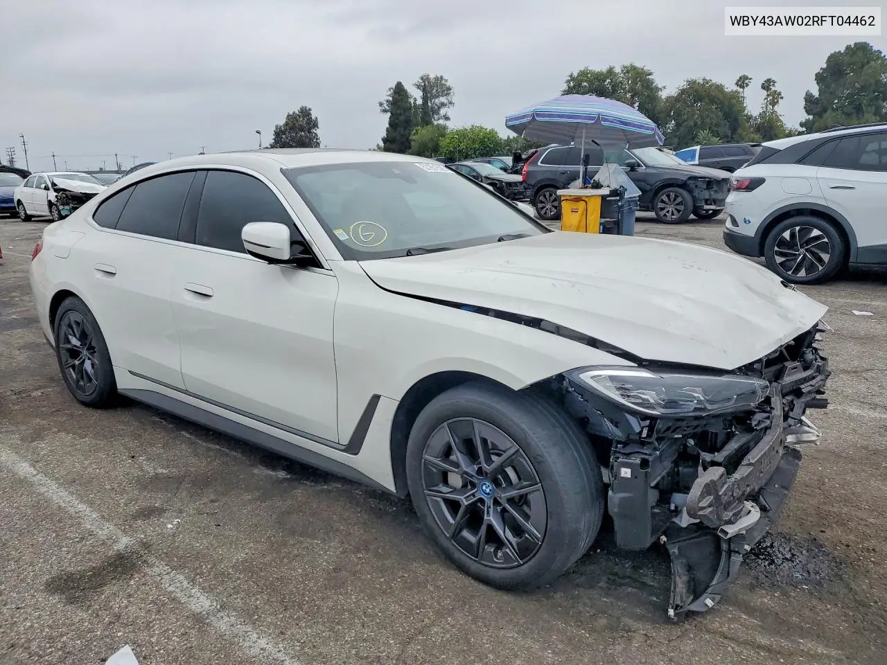 2024 BMW I4 Edrive 35 VIN: WBY43AW02RFT04462 Lot: 57261506