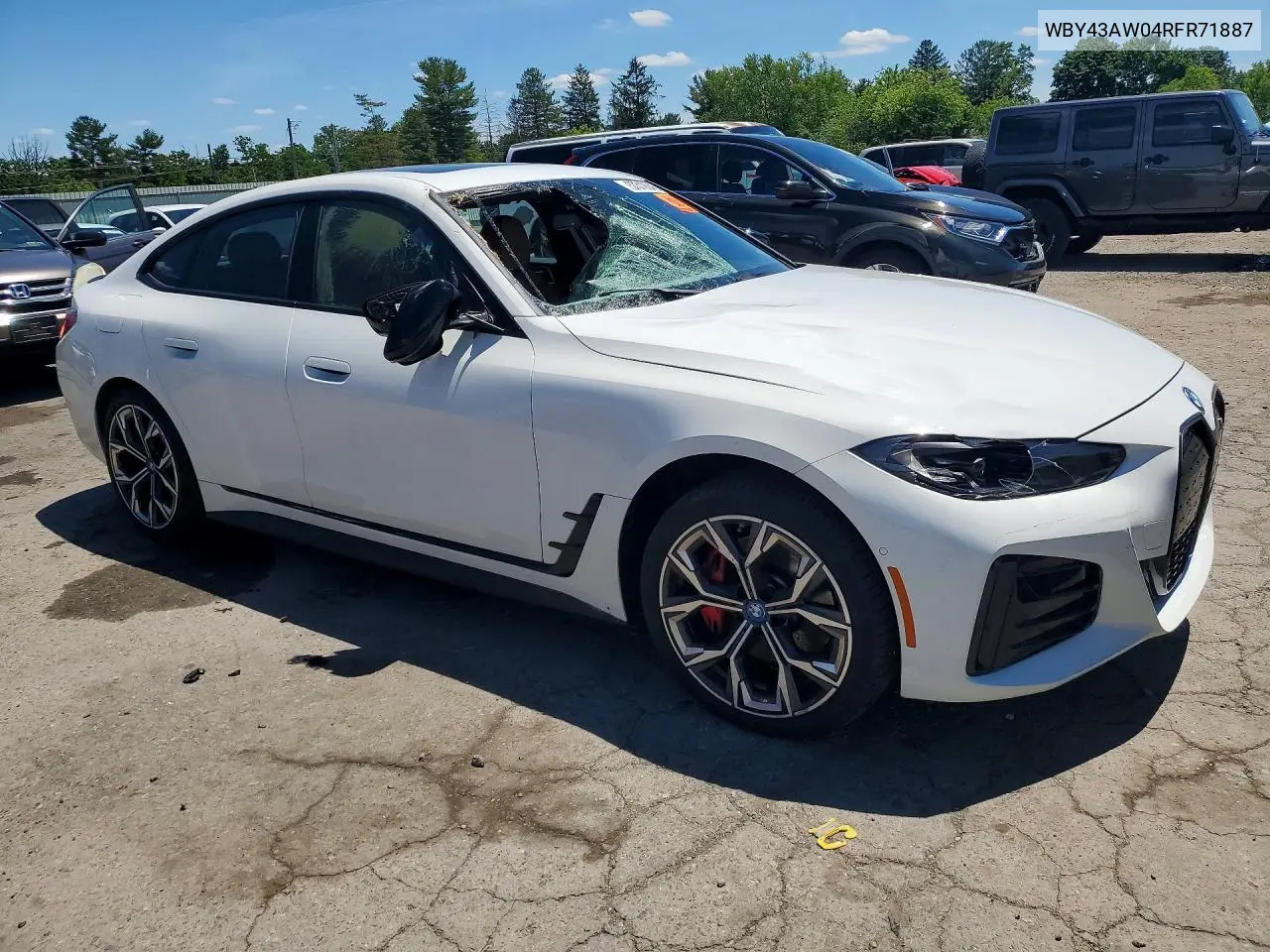 2024 BMW I4 Edrive 35 VIN: WBY43AW04RFR71887 Lot: 57319346