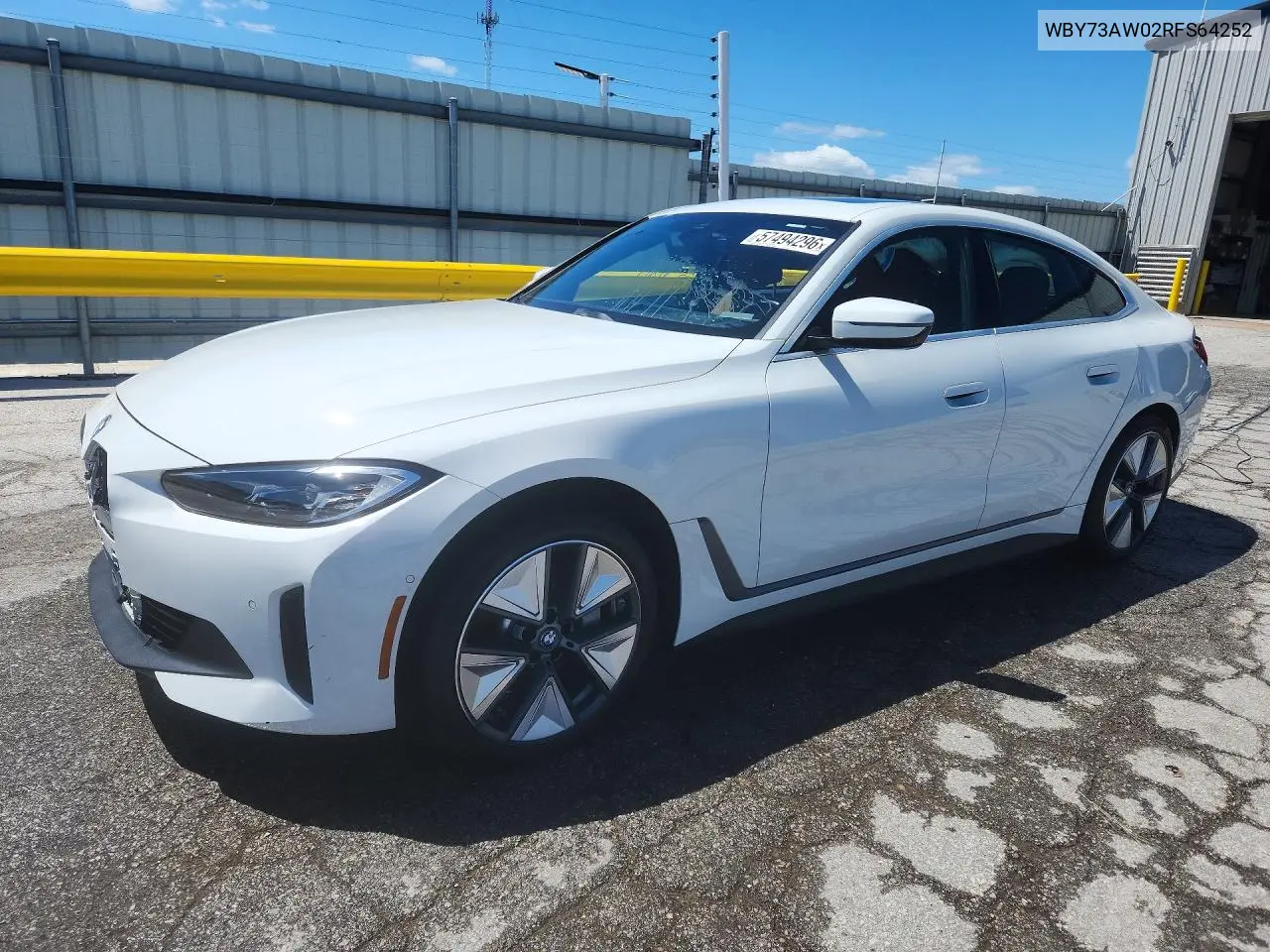 2024 BMW I4 Edrive 40 VIN: WBY73AW02RFS64252 Lot: 57494296