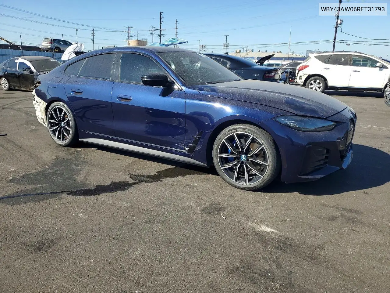 2024 BMW I4 Edrive 35 VIN: WBY43AW06RFT31793 Lot: 58095306