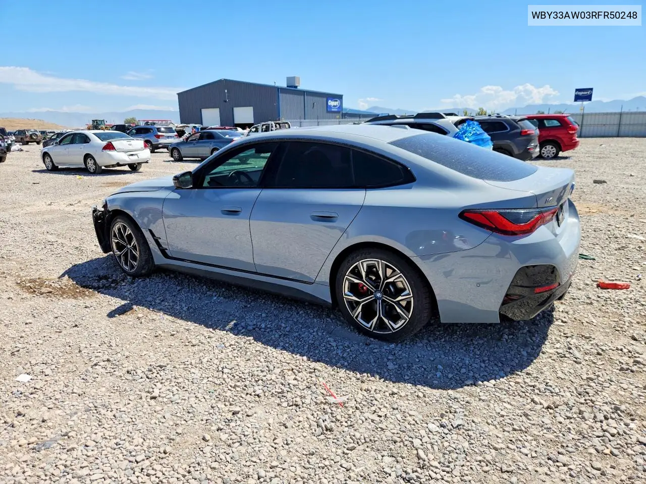 2024 BMW I4 M50 VIN: WBY33AW03RFR50248 Lot: 59609586