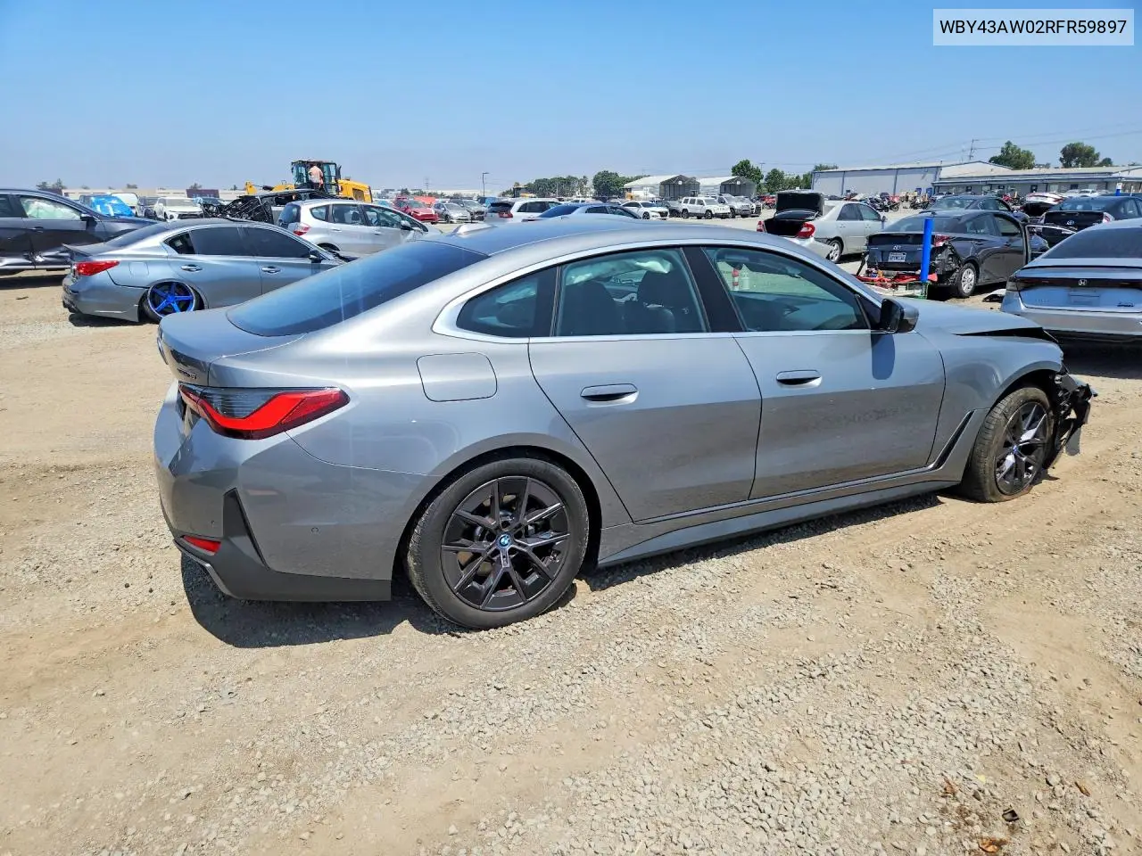 2024 BMW I4 Edrive 35 VIN: WBY43AW02RFR59897 Lot: 60606436