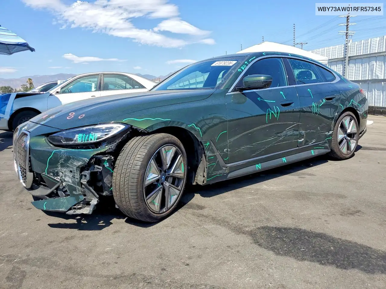 2024 BMW I4 Edrive 40 VIN: WBY73AW01RFR57345 Lot: 61879236