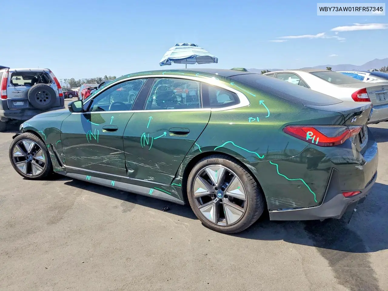 2024 BMW I4 Edrive 40 VIN: WBY73AW01RFR57345 Lot: 61879236