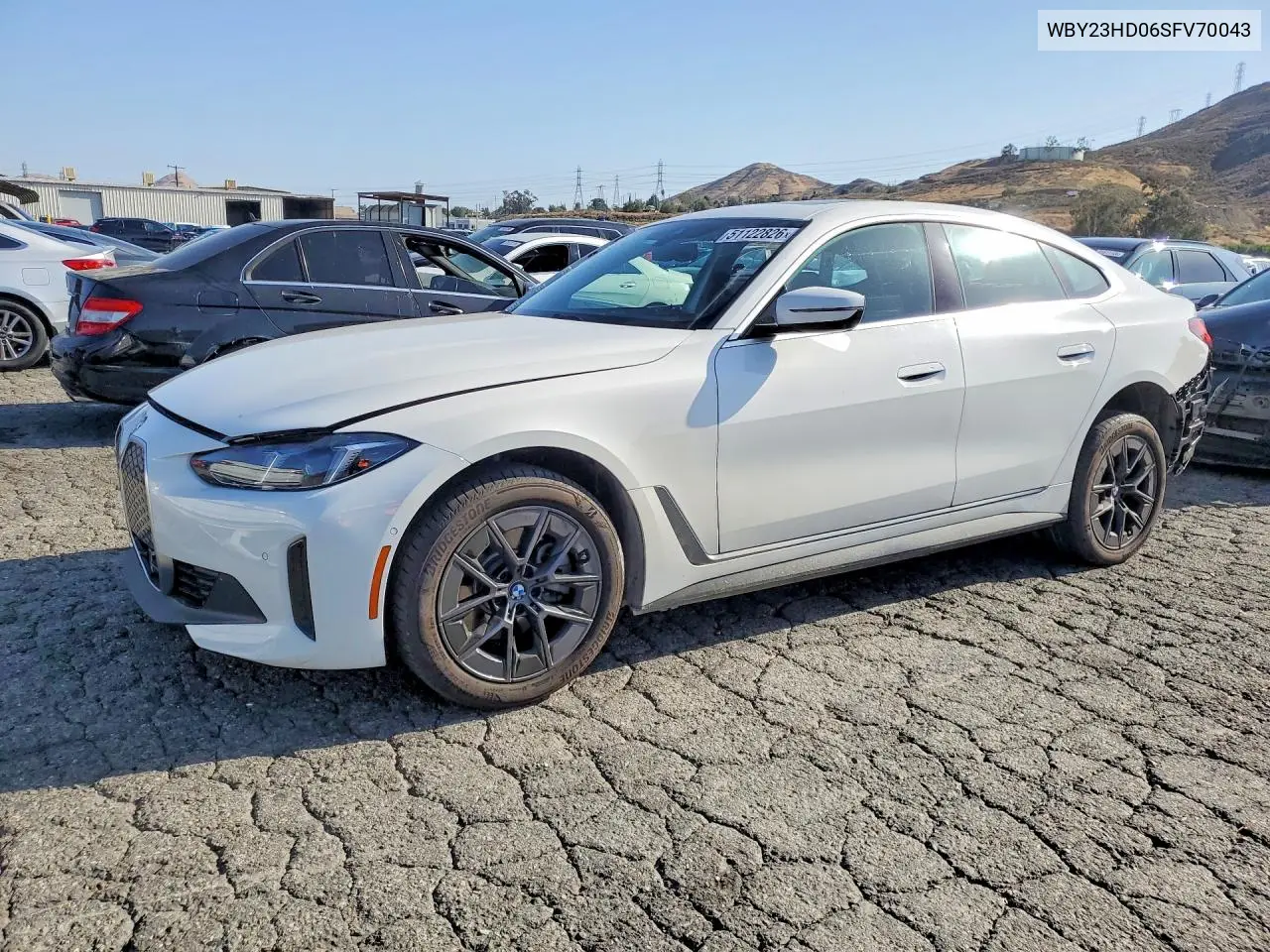 2025 BMW I4 Edrive 40 VIN: WBY23HD06SFV70043 Lot: 51122826