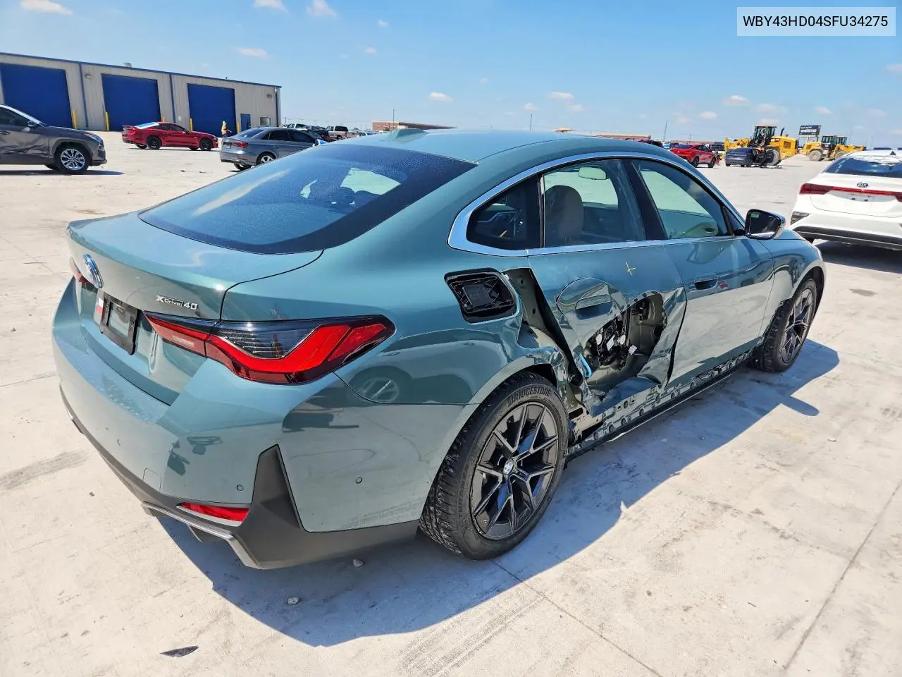 2025 BMW I4 xDrive 40 VIN: WBY43HD04SFU34275 Lot: 53181676