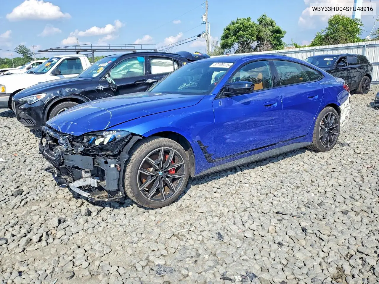 2025 BMW I4 M50 VIN: WBY33HD04SFU48916 Lot: 57108126