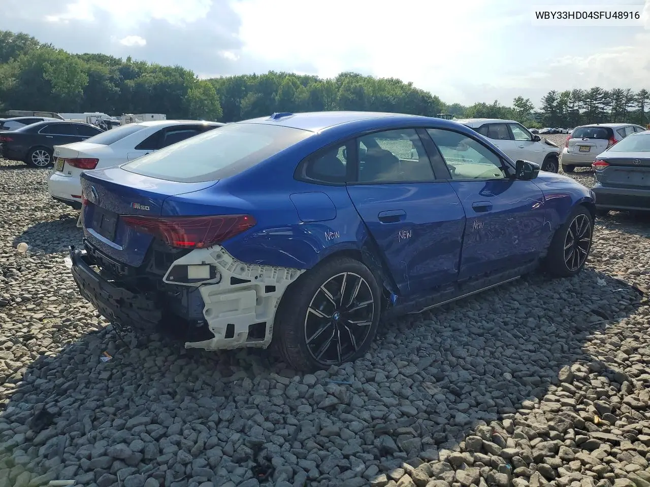2025 BMW I4 M50 VIN: WBY33HD04SFU48916 Lot: 57108126