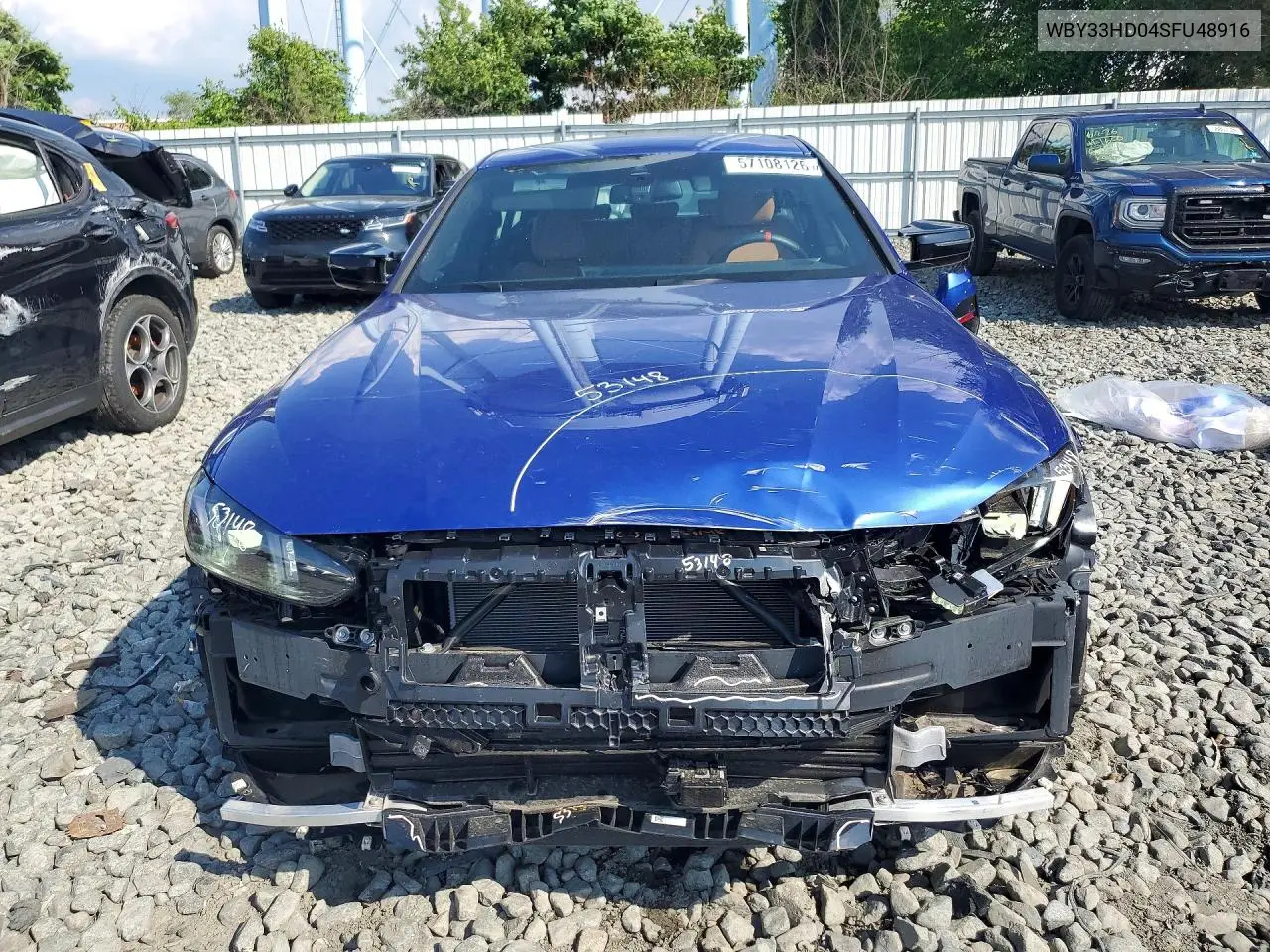 2025 BMW I4 M50 VIN: WBY33HD04SFU48916 Lot: 57108126