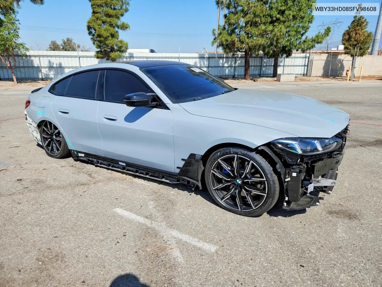 2025 BMW I4 M50 VIN: WBY33HD08SFV98608 Lot: 58421286