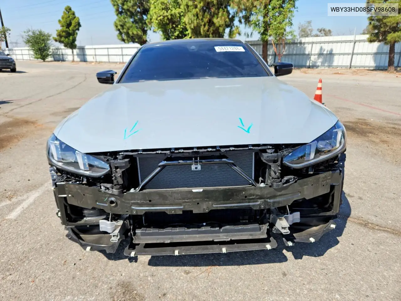 2025 BMW I4 M50 VIN: WBY33HD08SFV98608 Lot: 58421286