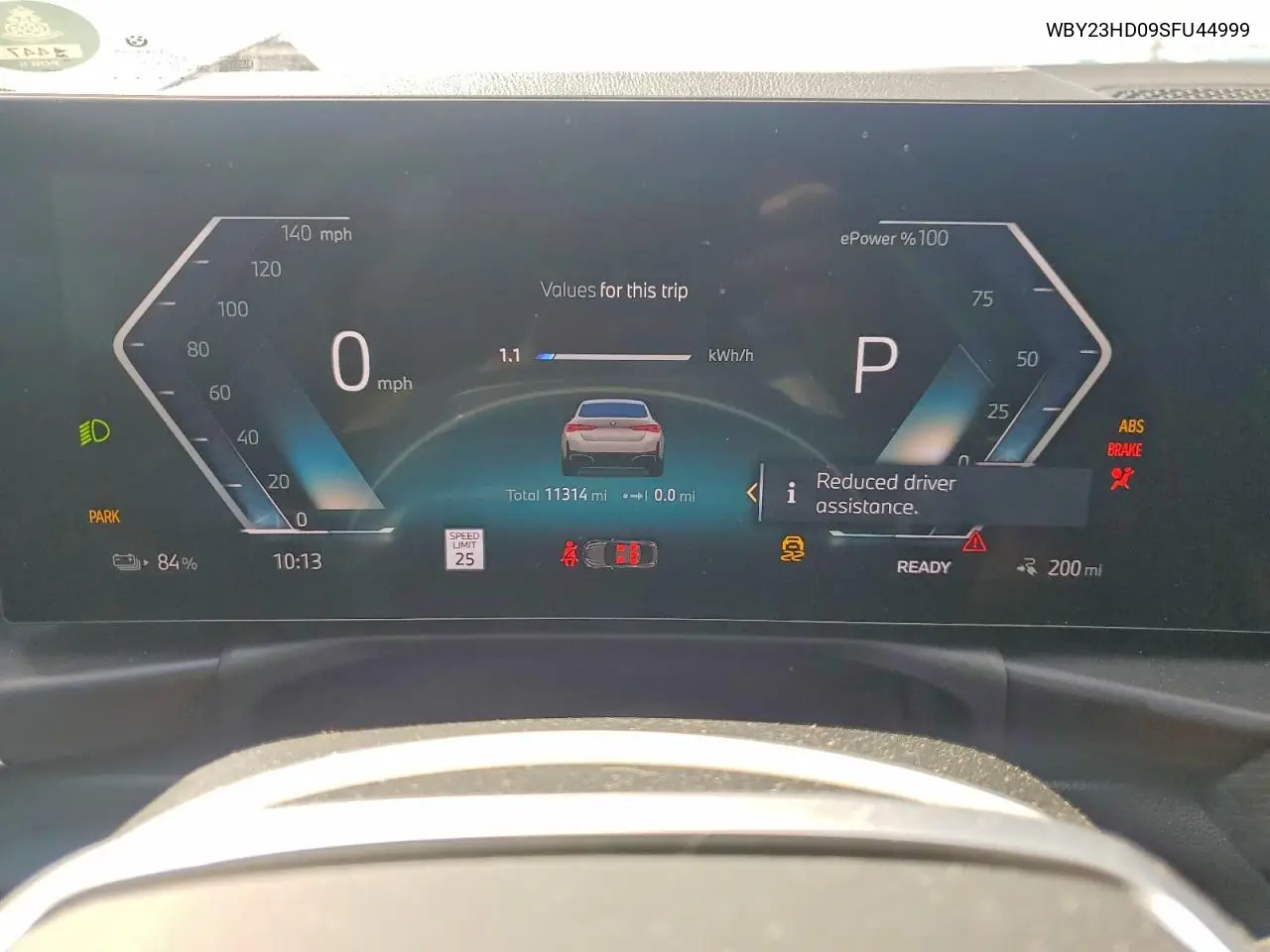 2025 BMW I4 Edrive 40 VIN: WBY23HD09SFU44999 Lot: 77000825