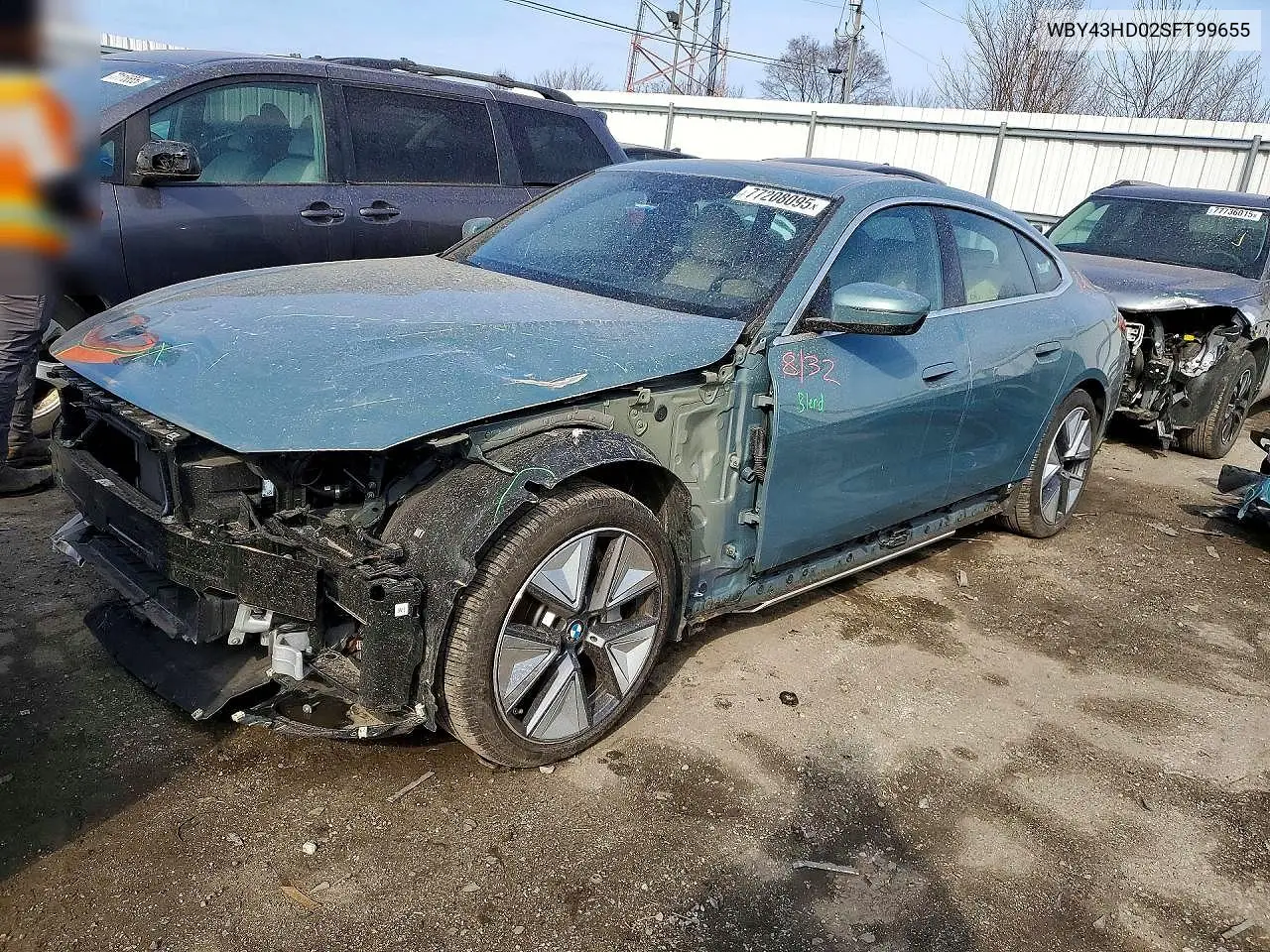 2025 BMW I4 xDrive 40 VIN: WBY43HD02SFT99655 Lot: 77208095