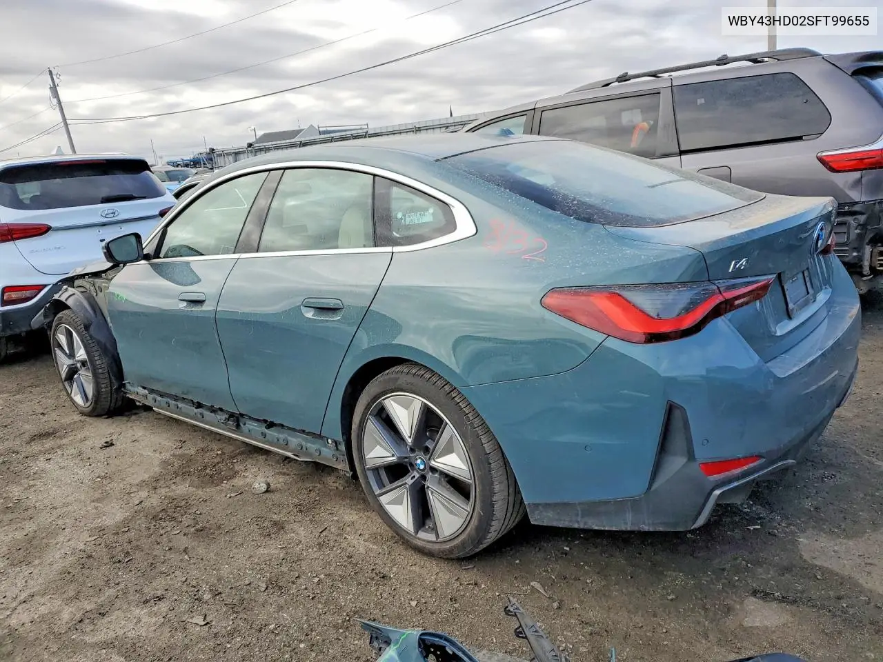 2025 BMW I4 xDrive 40 VIN: WBY43HD02SFT99655 Lot: 77208095