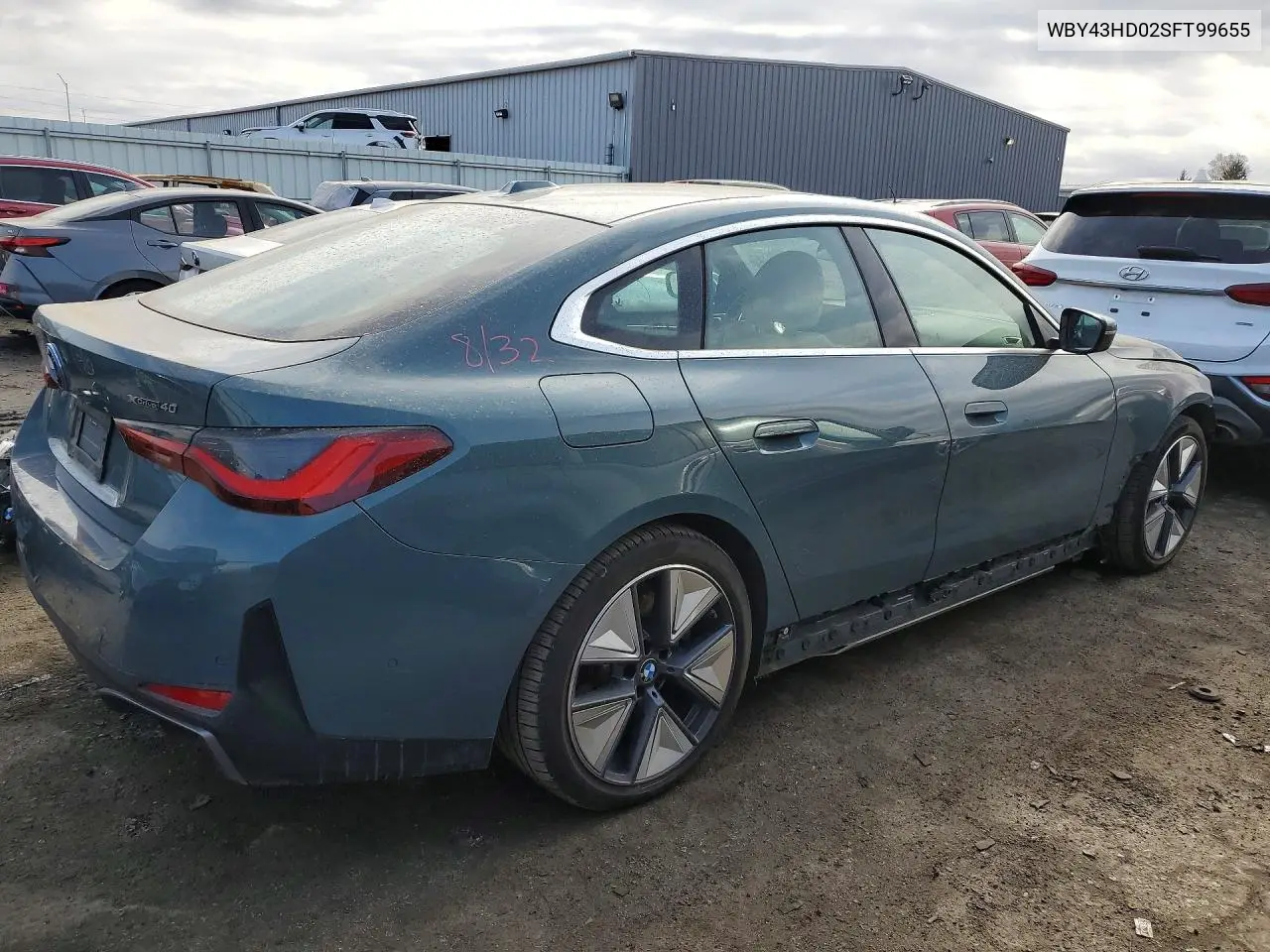 2025 BMW I4 xDrive 40 VIN: WBY43HD02SFT99655 Lot: 77208095