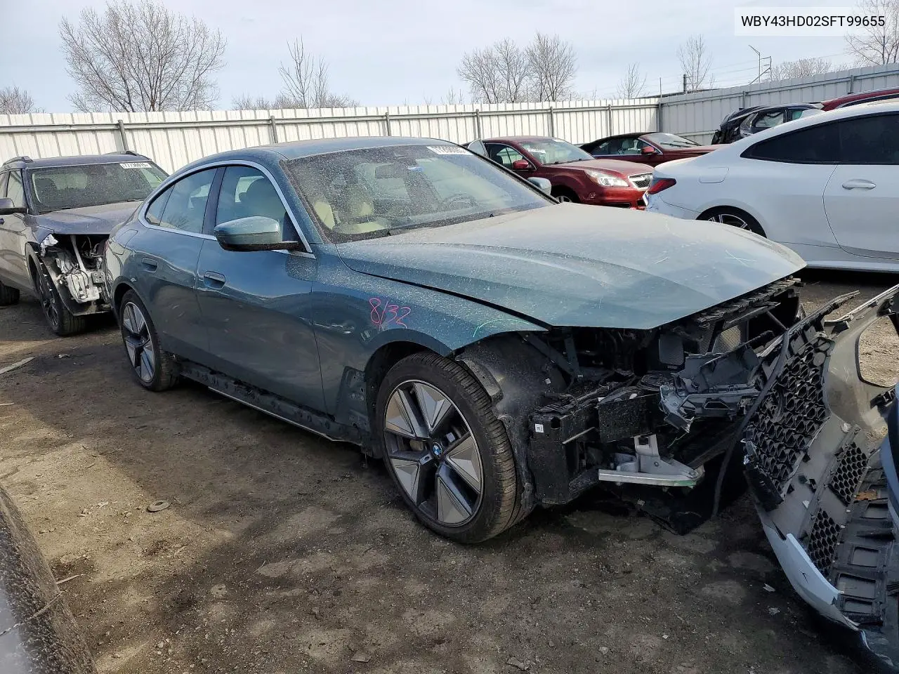 2025 BMW I4 xDrive 40 VIN: WBY43HD02SFT99655 Lot: 77208095