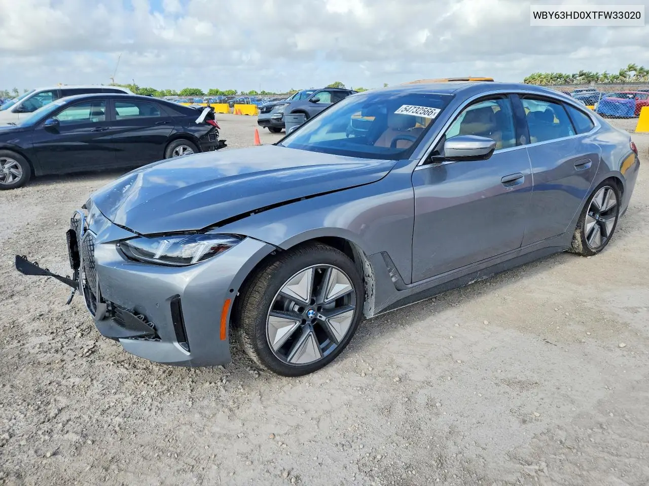 2026 BMW I4 Edrive 40 VIN: WBY63HD0XTFW33020 Lot: 54732566