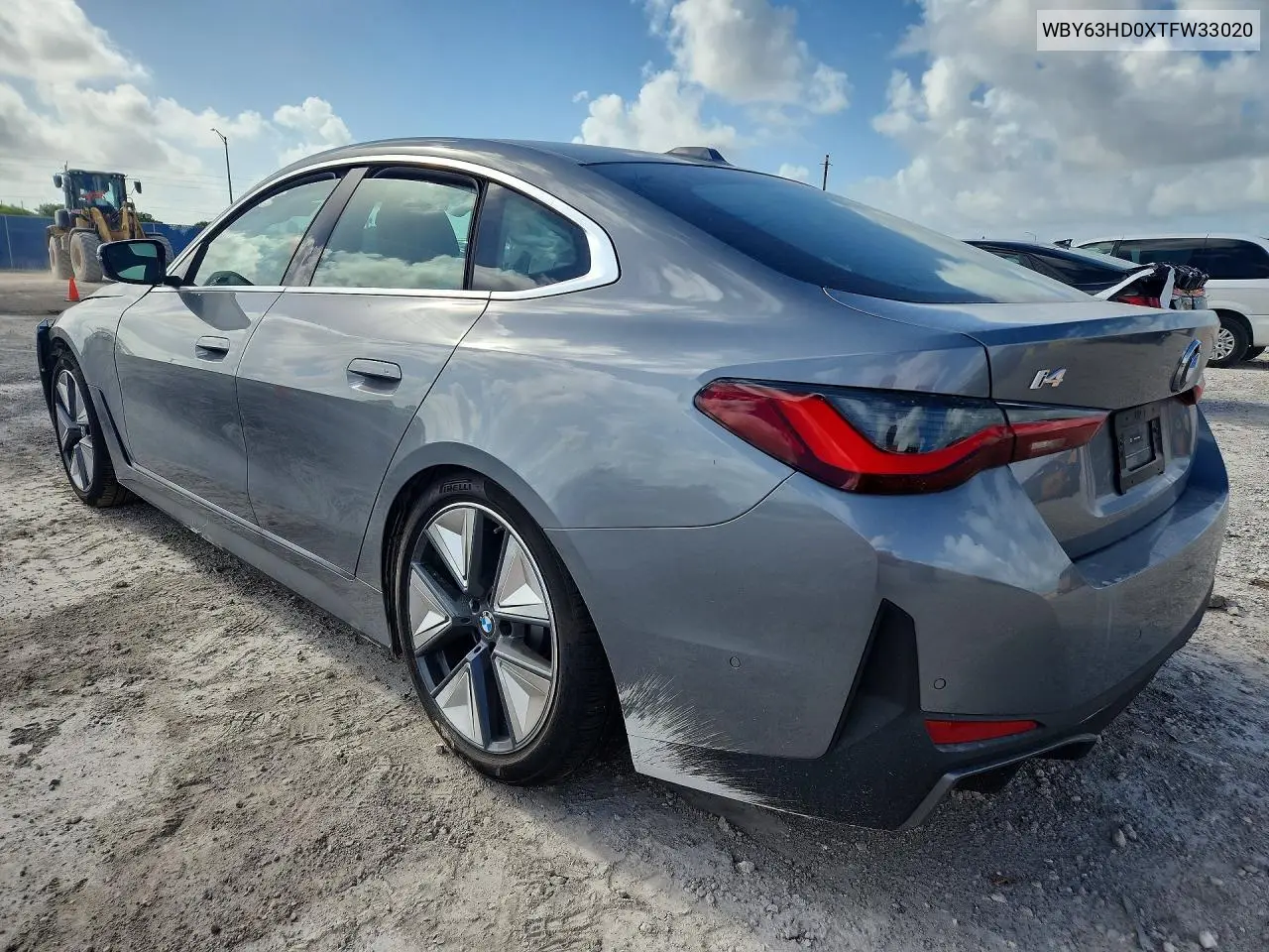 2026 BMW I4 Edrive 40 VIN: WBY63HD0XTFW33020 Lot: 54732566