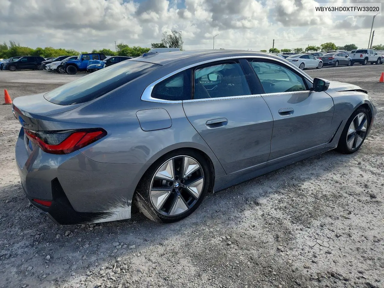 2026 BMW I4 Edrive 40 VIN: WBY63HD0XTFW33020 Lot: 54732566