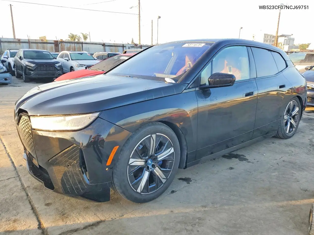 2022 BMW Ix xDrive50 VIN: WB523CF07NCJ69751 Lot: 75811675