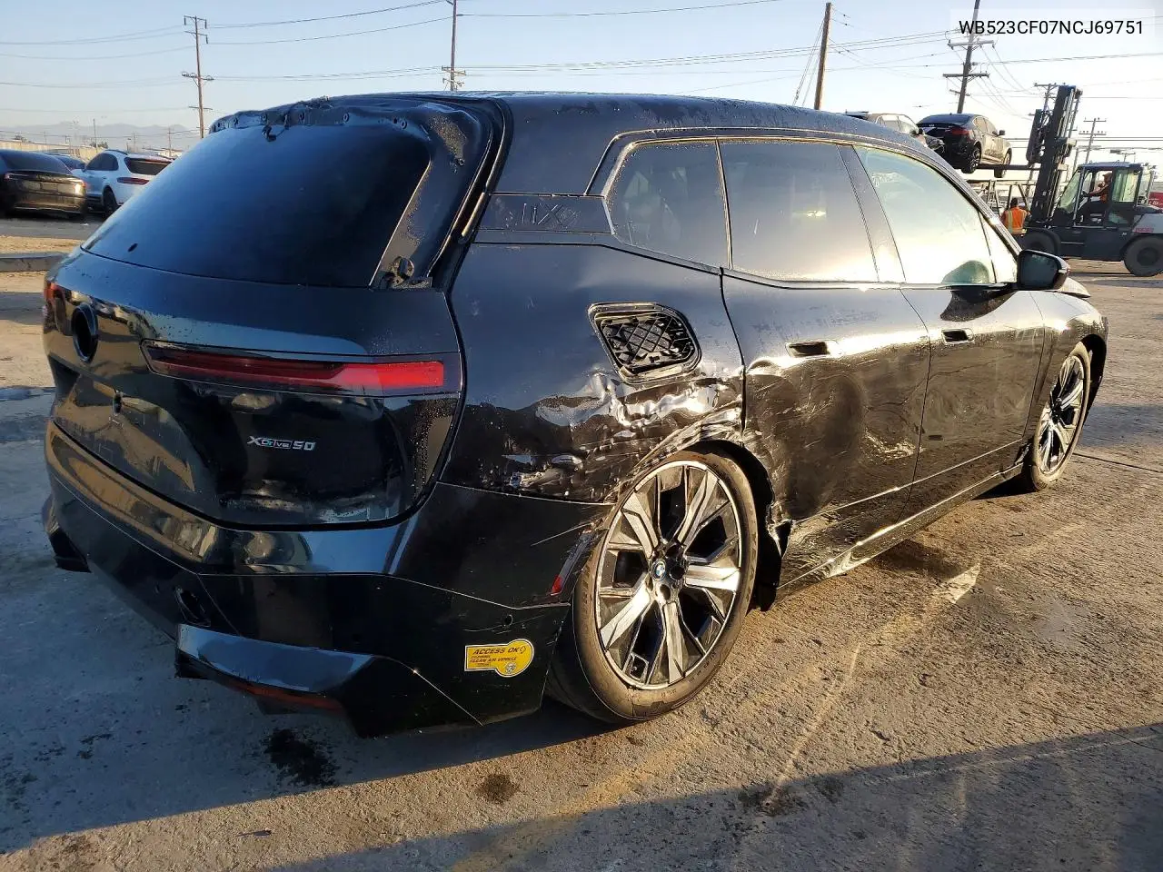 2022 BMW Ix xDrive50 VIN: WB523CF07NCJ69751 Lot: 75811675
