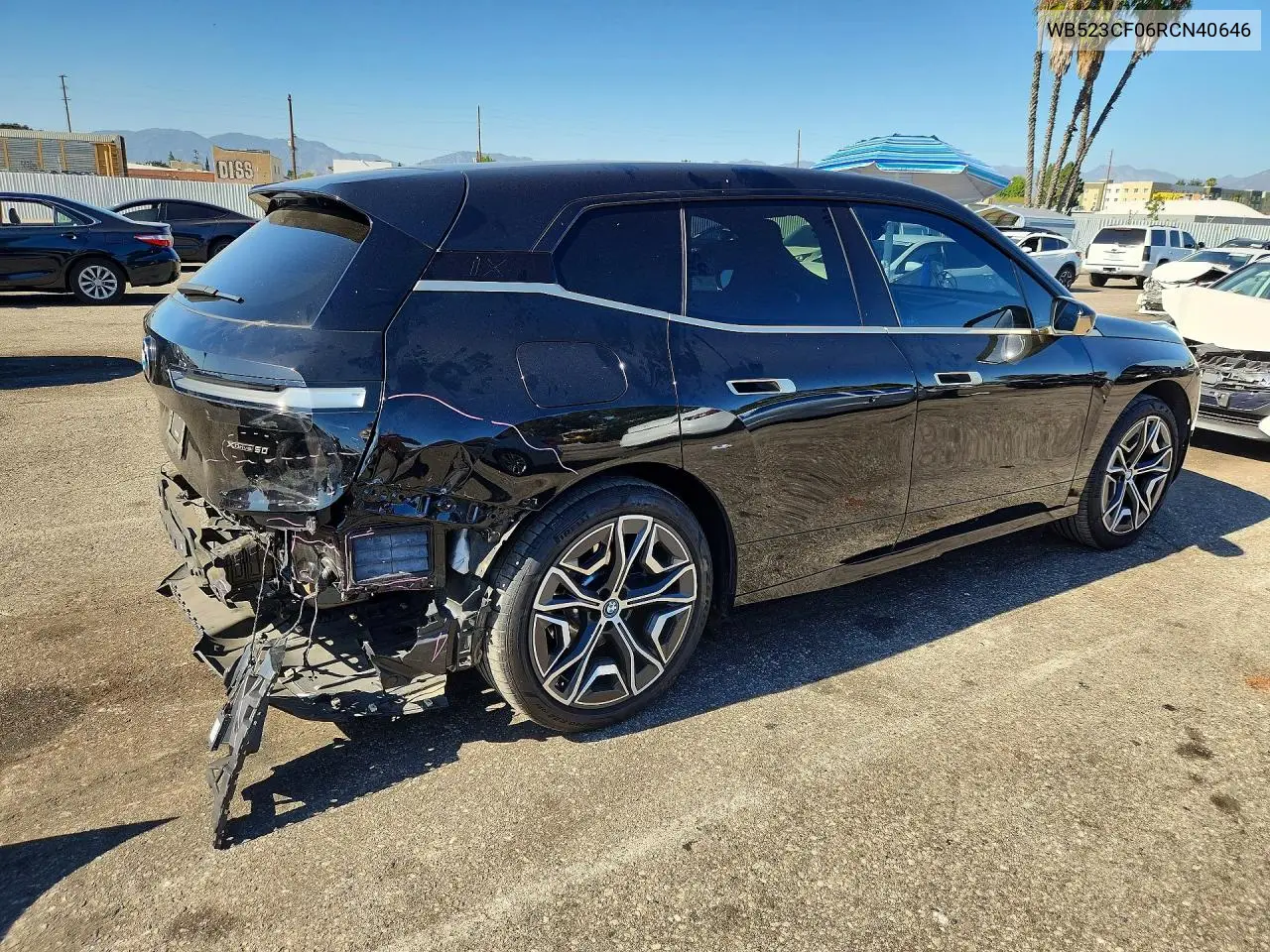 2024 BMW Ix xDrive50 VIN: WB523CF06RCN40646 Lot: 60413766